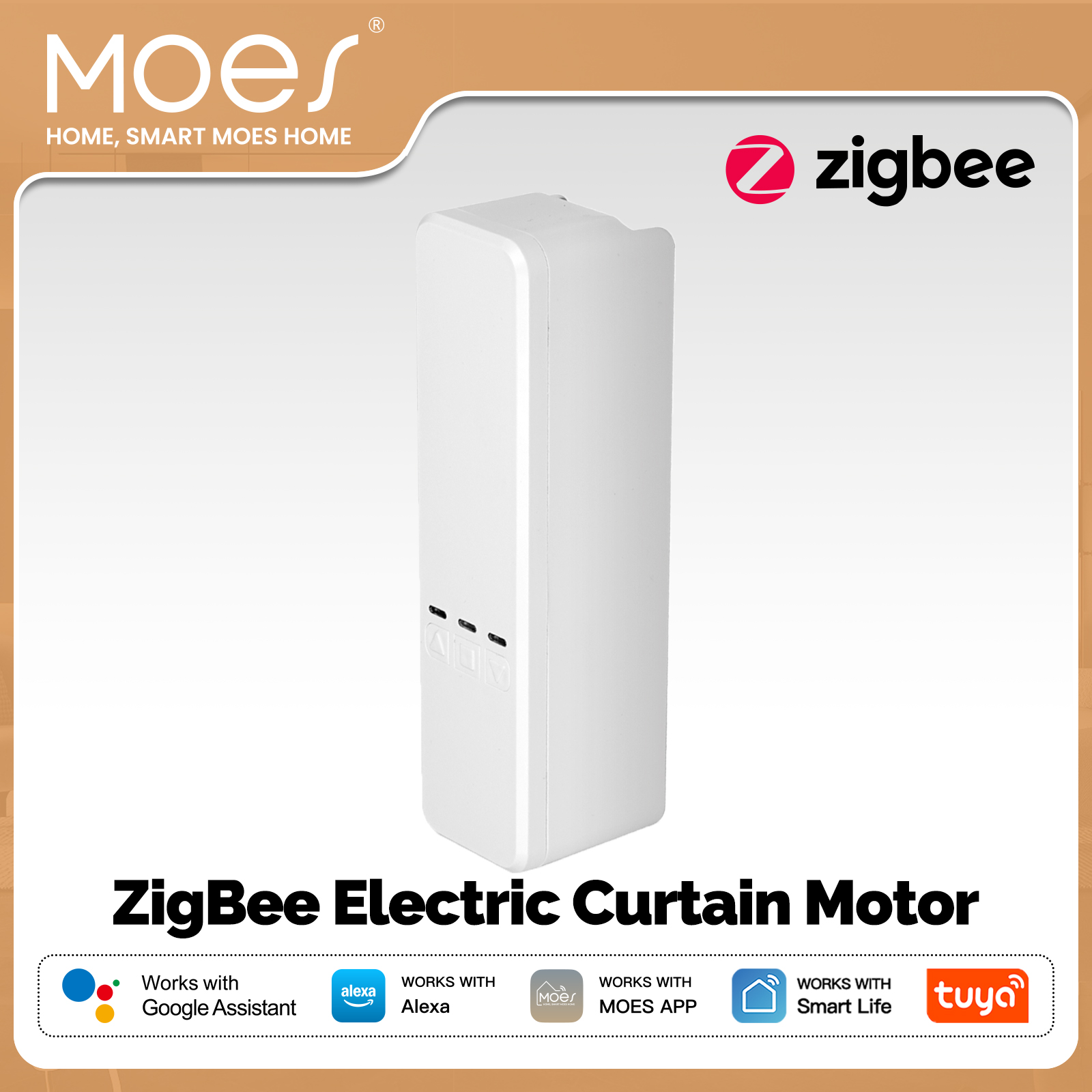 Smart Home Blinds - MOES Tuya ZigBee Smart Chain Roller