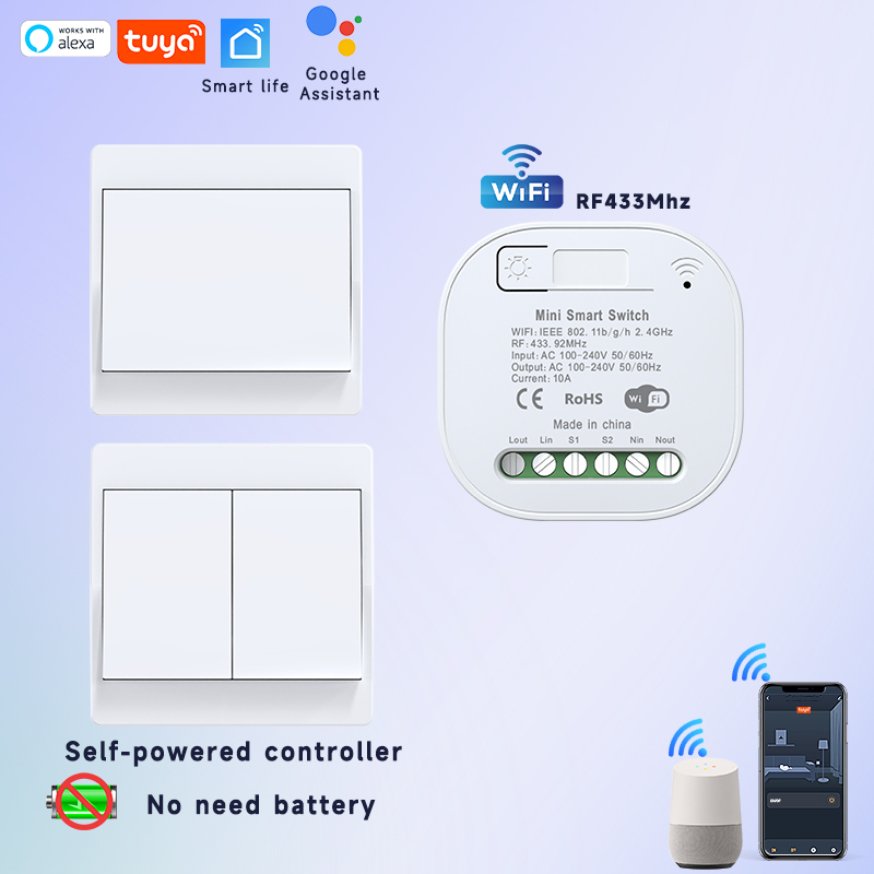 Smart Home Furniture - Smart Switch Home WIFI+RF433 Tuya App
