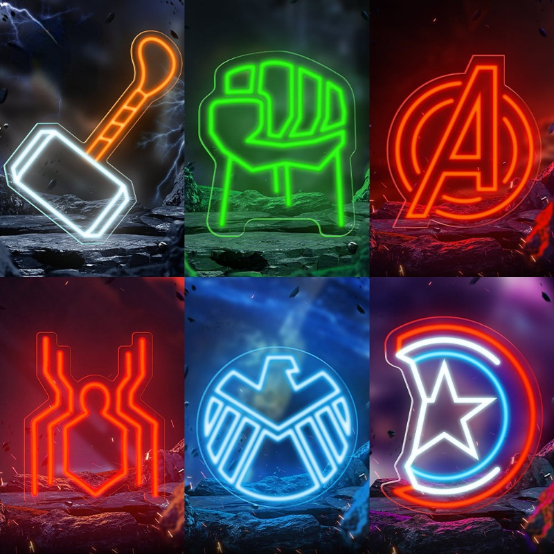 Smart Home Room - Marvel Avengers Superhero Neon Light for