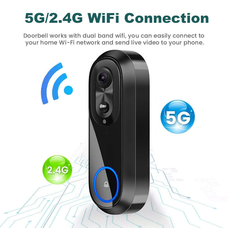 5G 2.4G WiFi Video Doorbell 10 - Smart Home Battery Camera 评论和价格