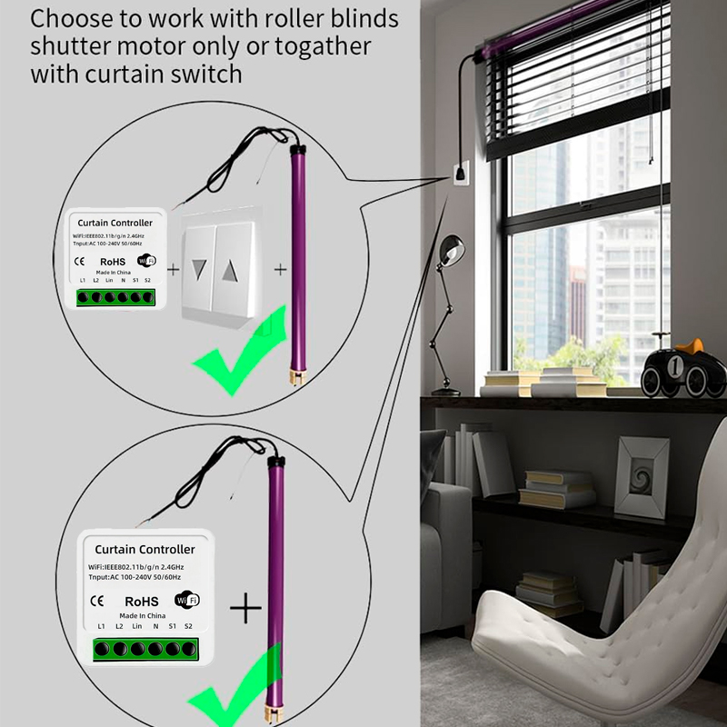 Wifi Smart Curtain Switch Modu - Smart Home Blinds 评论和价格