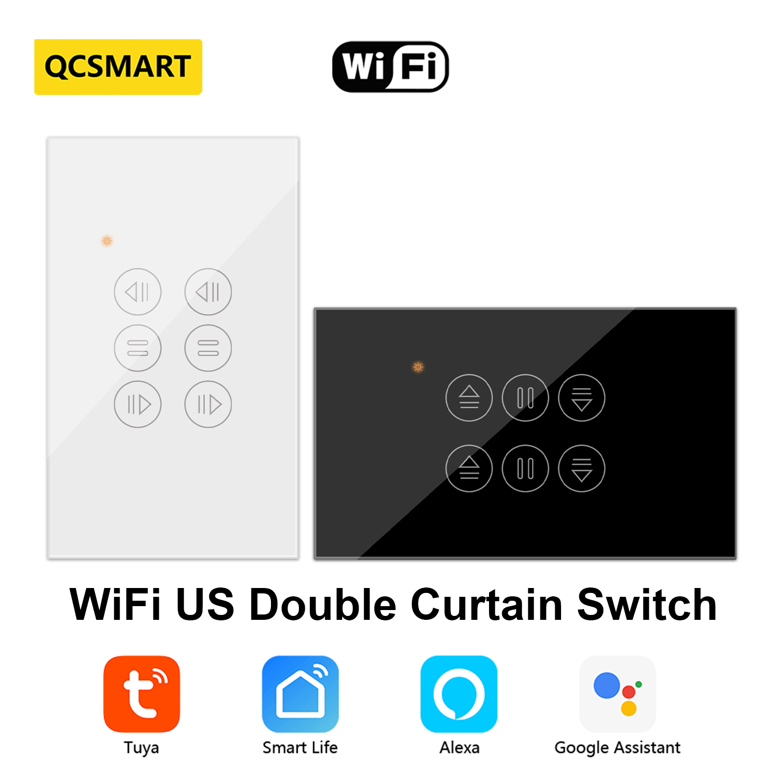 QCSMART WiFi Double Curtain US - Smart Home Blinds 评论和价格