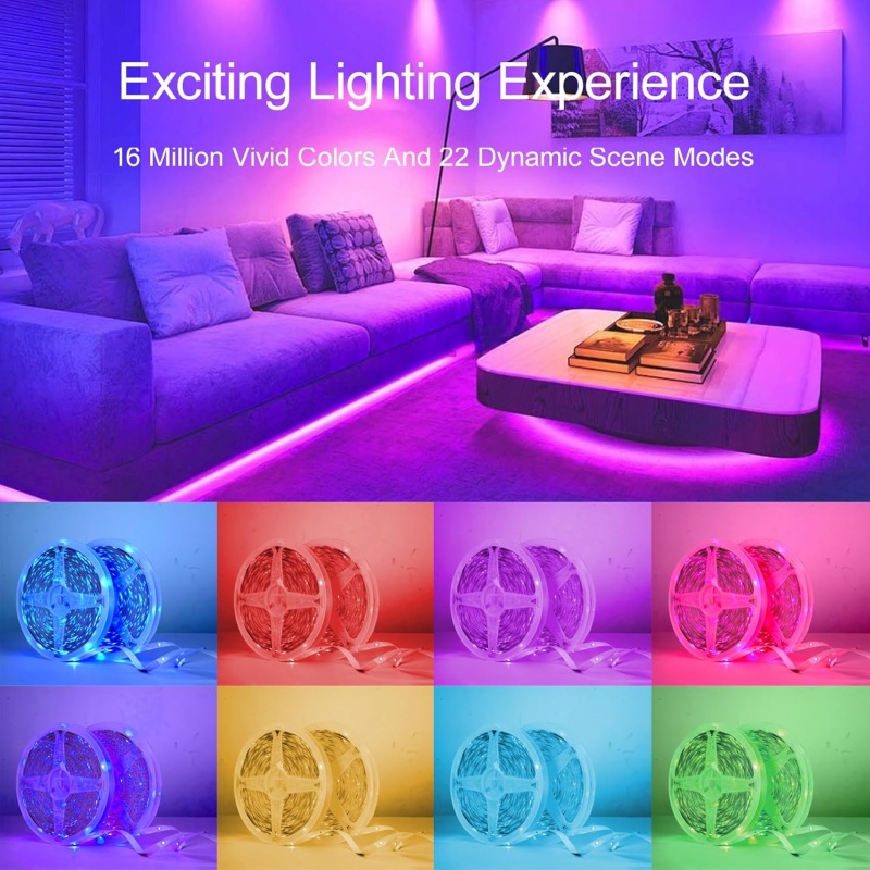 Smart LED Strip Lights 1m-20m  - Smart Home Living Room 评论和价格