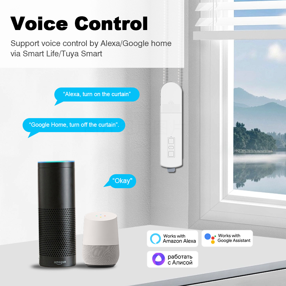 Work With Tuya Zigbee Smart Cu - Smart Home Blinds 评论和价格
