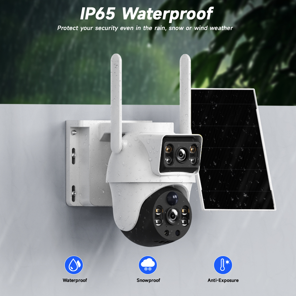 WiFi Solar Camera Dual Lenses  - Smart Home Battery Camera 评论和价格