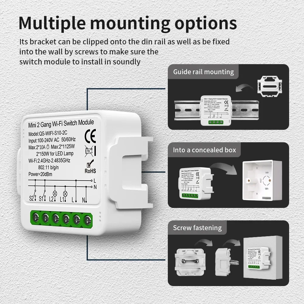 TNCE Tuya Curtain Switch modul - Smart Home Blinds 评论和价格