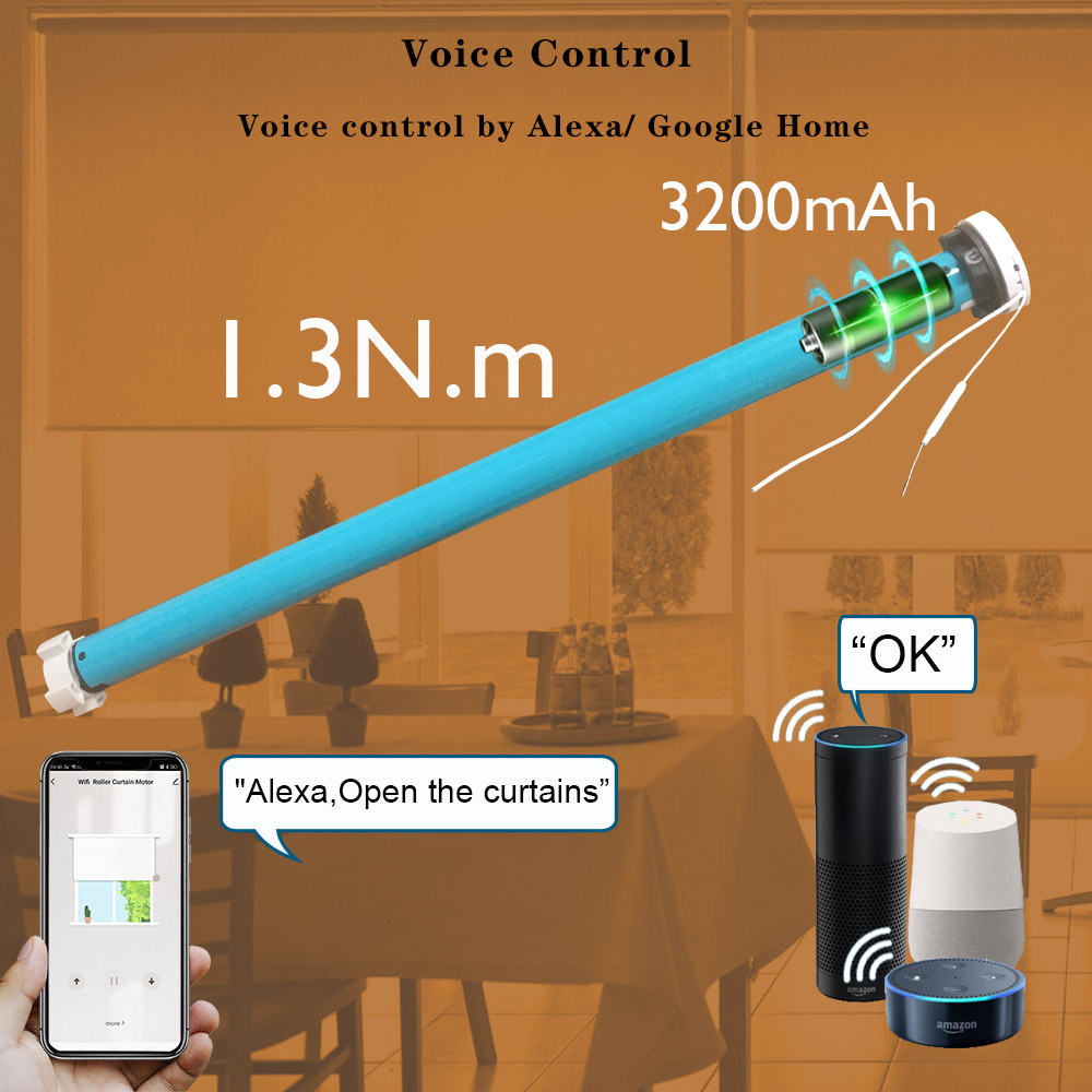 Boyarca 1.3N.m Battery Tuya Zi - Smart Home Blinds 评论和价格