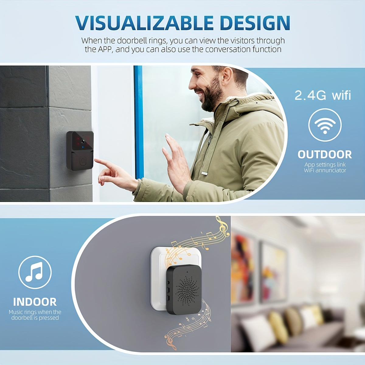 Tuya Wireless Smart Video Door - Smart Home Battery Camera 评论和价格