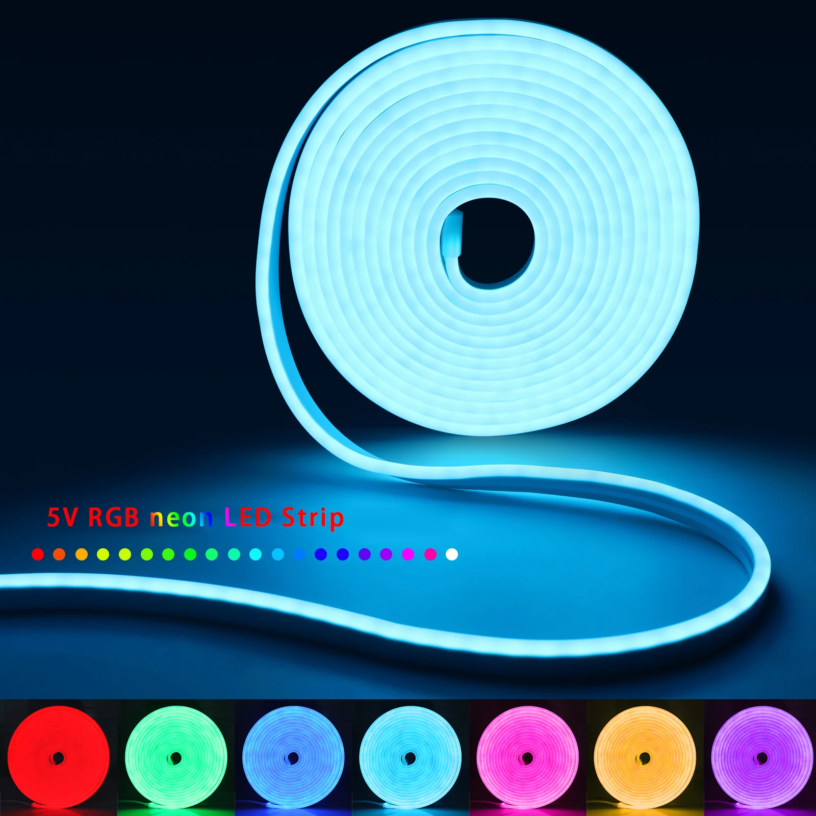 1-5m RGB LED Neon Strip Light  - Smart Home Room 评论和价格