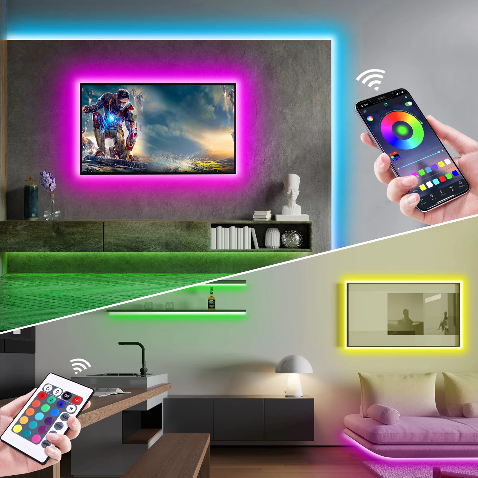 1-5m RGB LED Neon Strip Light  - Smart Home Room 评论和价格